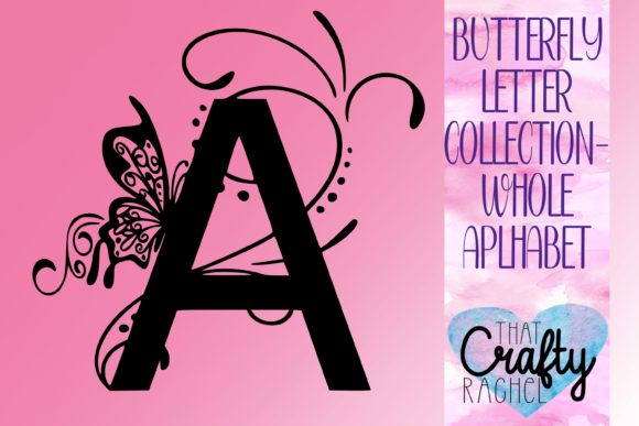 Butterfly Alphabet Graphics for Editorial Design