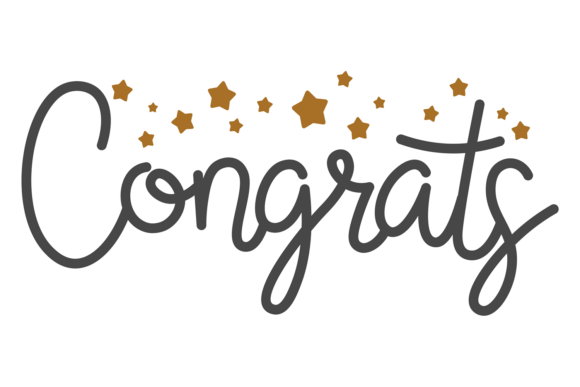 Calligraphic Congrats Word