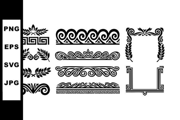 Decorative Black Ornamental Vector Borde: Graphics & Illustrations for Local Branding