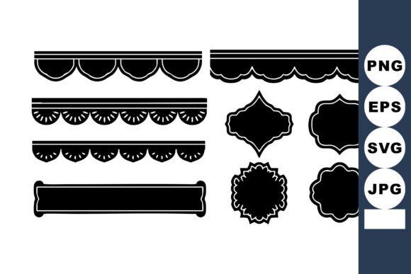 Decorative Black Vintage Label Borders: Graphics & Illustrations