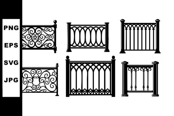 Decorative Black Wrought Iron Fence Pane