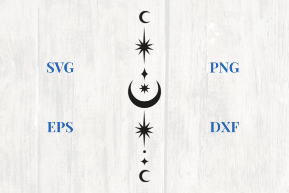Decorative Celestial Divider SVG Graphics