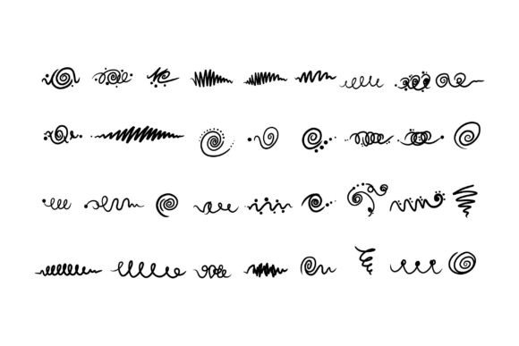Decorative Hand-drawn Swirls and Lines I Graphics