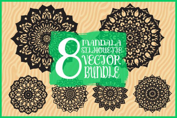 Decorative Mandala Circle Set Graphics for Crafting