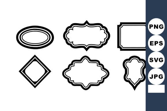 Decorative Vintage Style Labels and Fram: Graphics & Illustrations