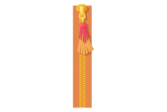 Golden Zipper Teeth for Embroidery