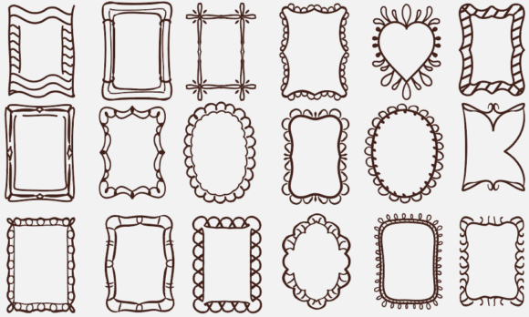 Hand Drawn Decorative Frame SVG for Graphics and Illustrations