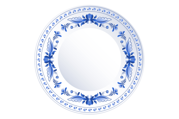 Ornate Plate Graphic for Creative Projects