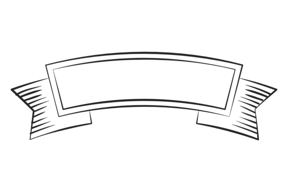 Ribbon Banner Embroidery Design