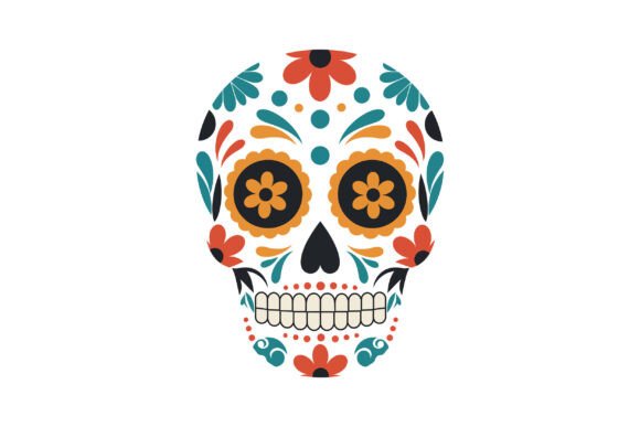 Vibrant Sugar Skull Graphics for Digital Creators