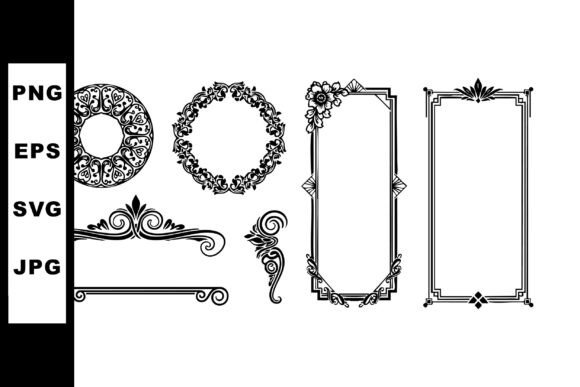 Vintage Ornamental Frames and Decorative Graphics